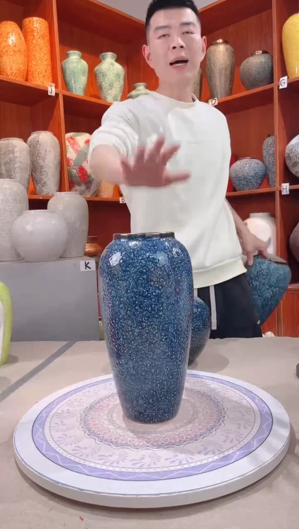 【闪购商品】瓶紫水晶 大号 陶瓷花瓶 无花