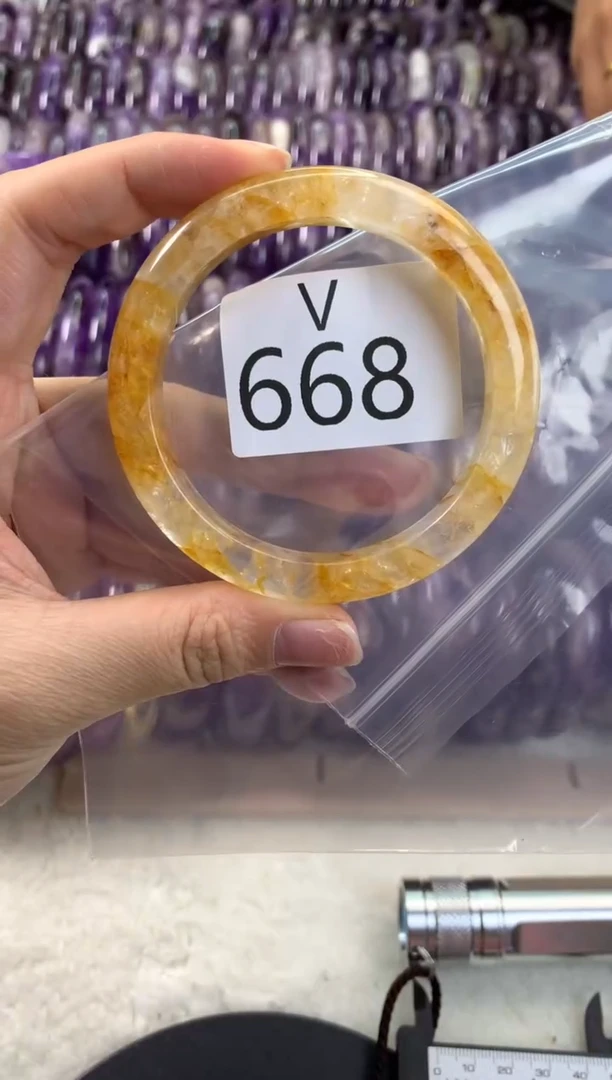 【闪购商品】水晶水晶手镯V未镶嵌668-54