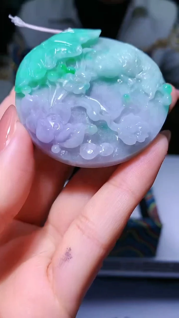 【闪购商品】定制翡翠未镶嵌1052hm-毛货挂件35