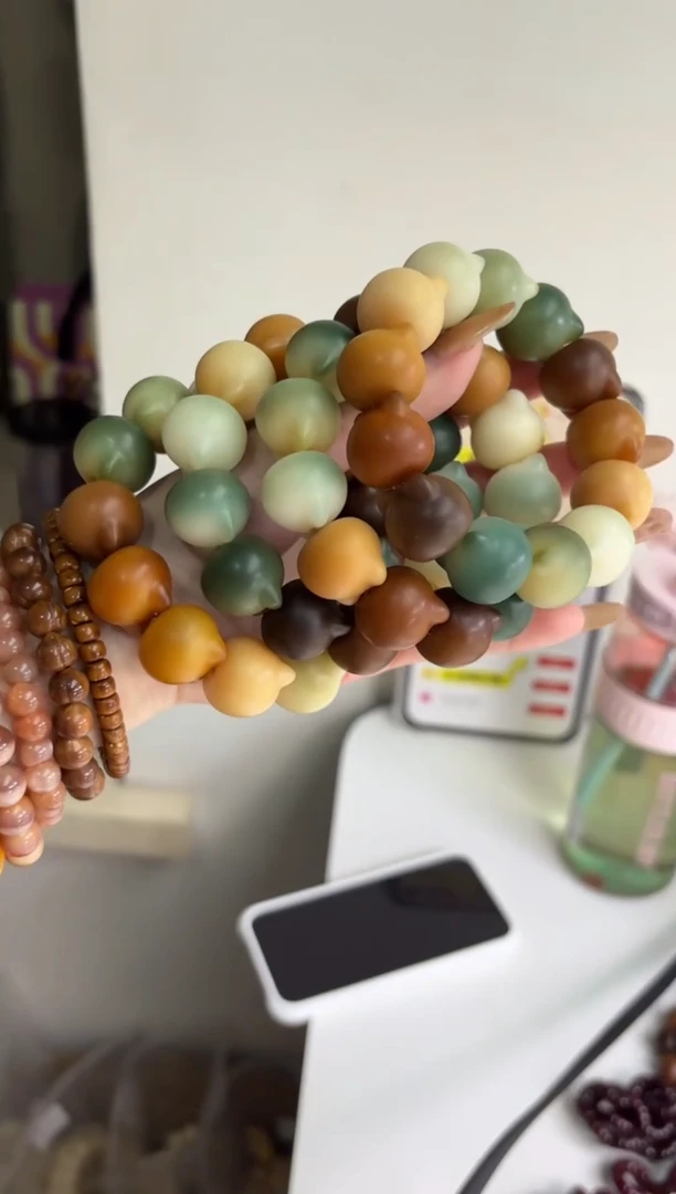 手串菩提根/象牙果沐h22干磨猫猫头21mm手串