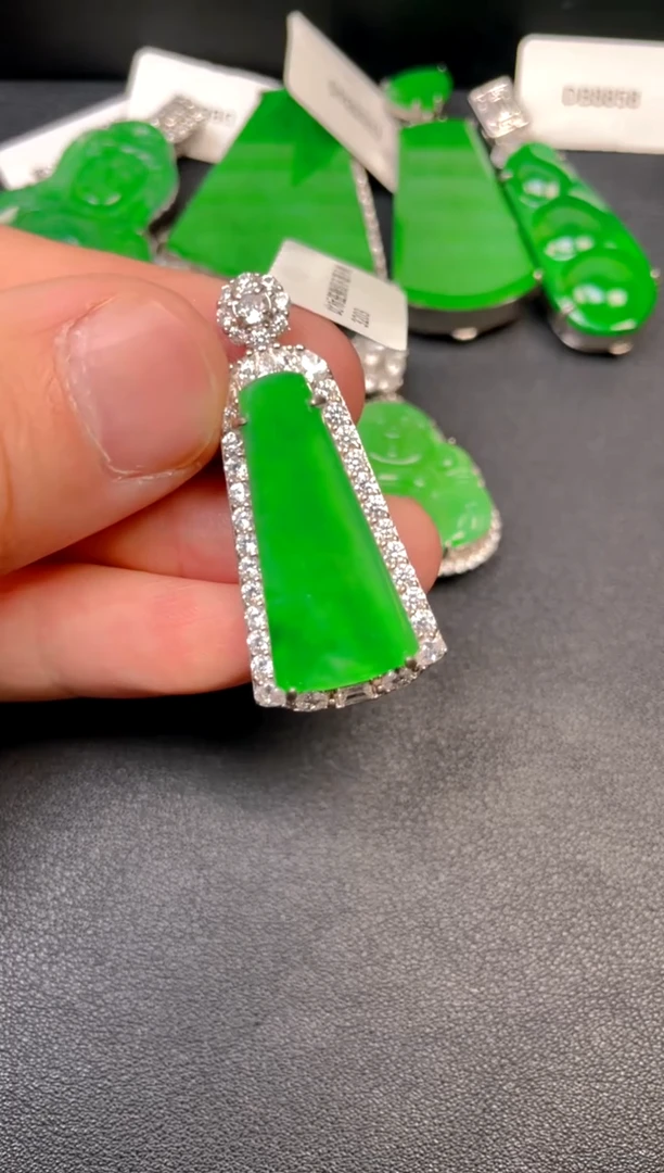 银S925镶嵌挂件翡翠DZ