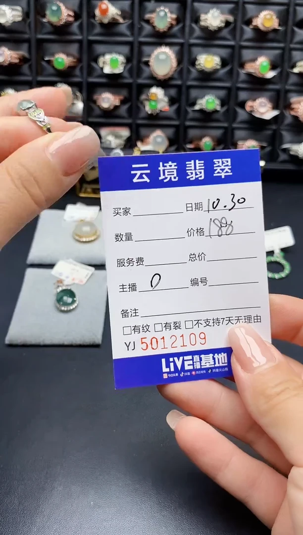 银S925镶嵌戒指翡翠2109