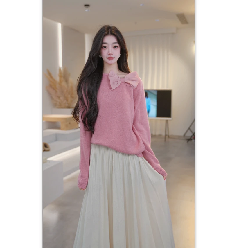 Basic House/百家好新款百搭减龄针织衫  B1405B56442