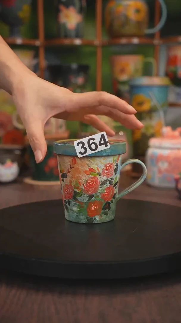 紫砂油画釉下彩手绘364