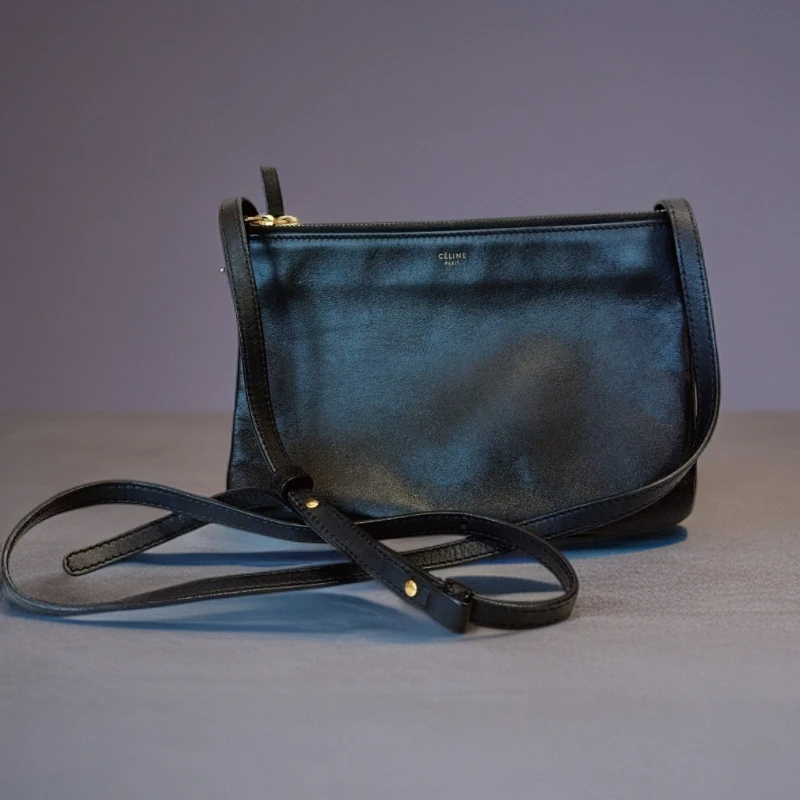95新 Celine/思琳  黑色三合一斜挎包 1482 8116