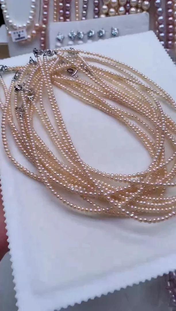 淡水珍珠合金项链多样性发其一，非无暇