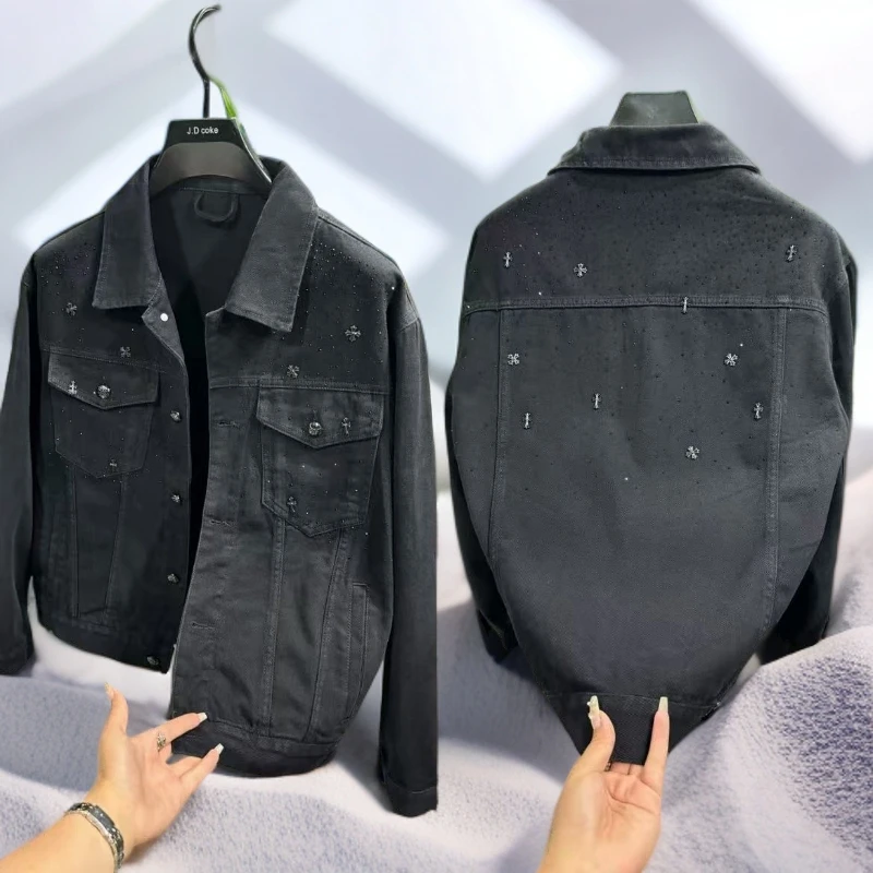 宾斯洛特男士时尚休闲韩版薄款帅气翻领长袖夹克外套百搭舒适修身