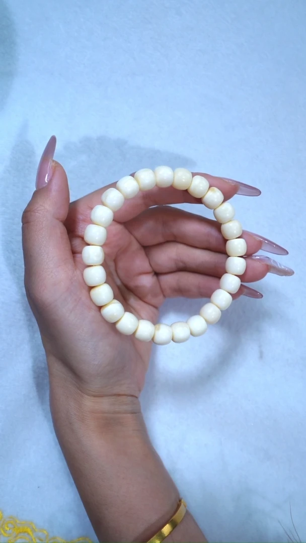 【闪购商品】蜜蜡手链未镶嵌典藏级9.2mm瓷白浓蜡顺色少纹