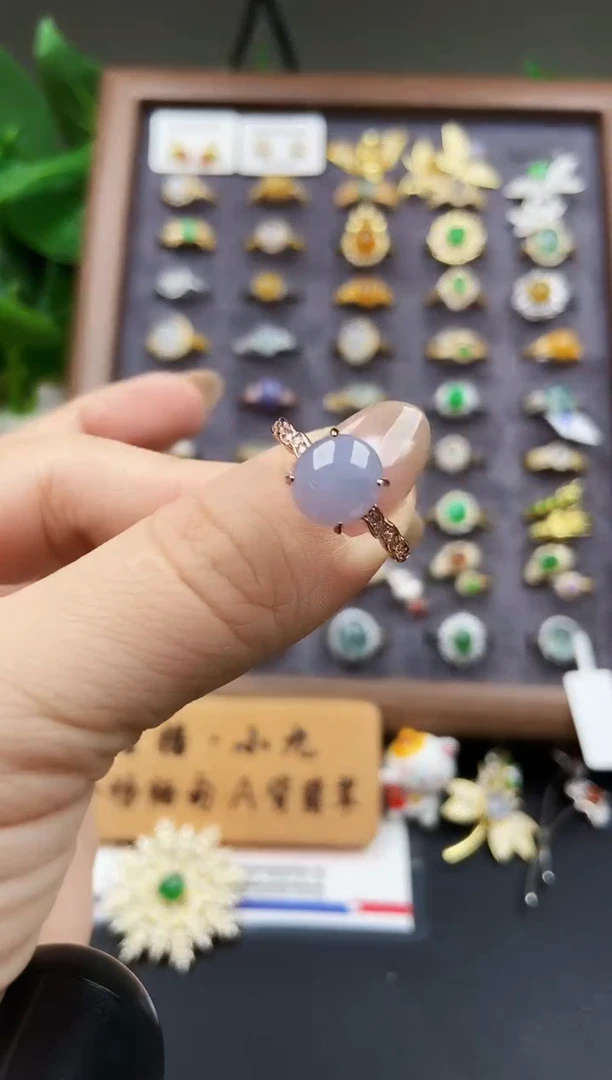 银S925镶嵌戒指翡翠12