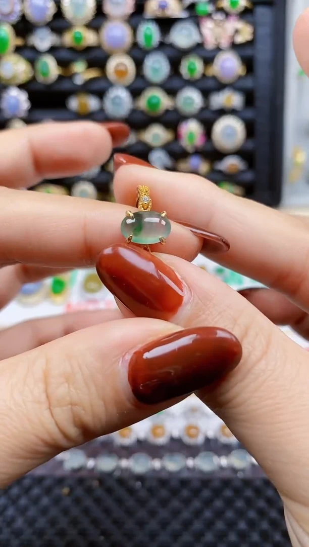 银S925镶嵌戒指翡翠262