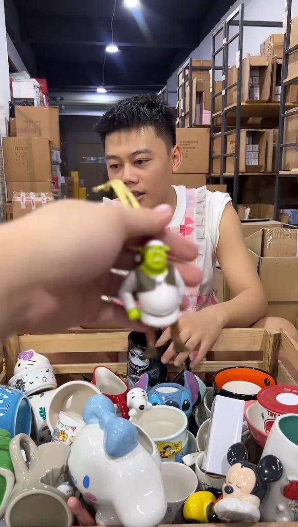 瓷片史莱克挂件