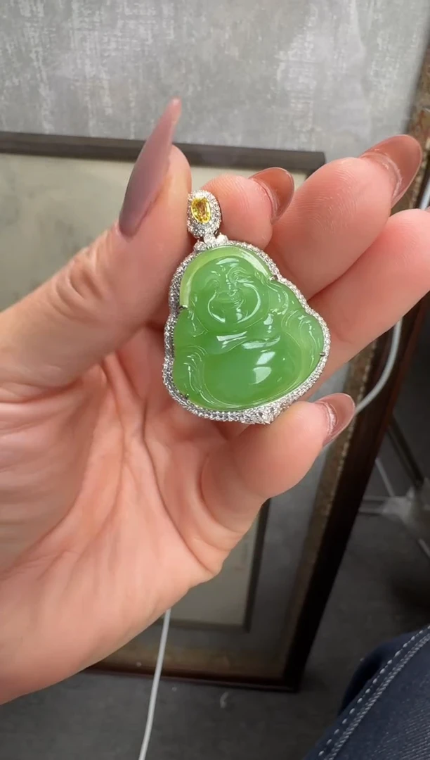 颈饰18K金镶嵌和田玉58冯总12.24多样性拍一发一