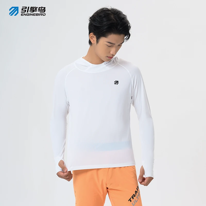 引擎鸟百灵御风防晒速干衣女户外跑步登山健身训练马拉松长袖t恤