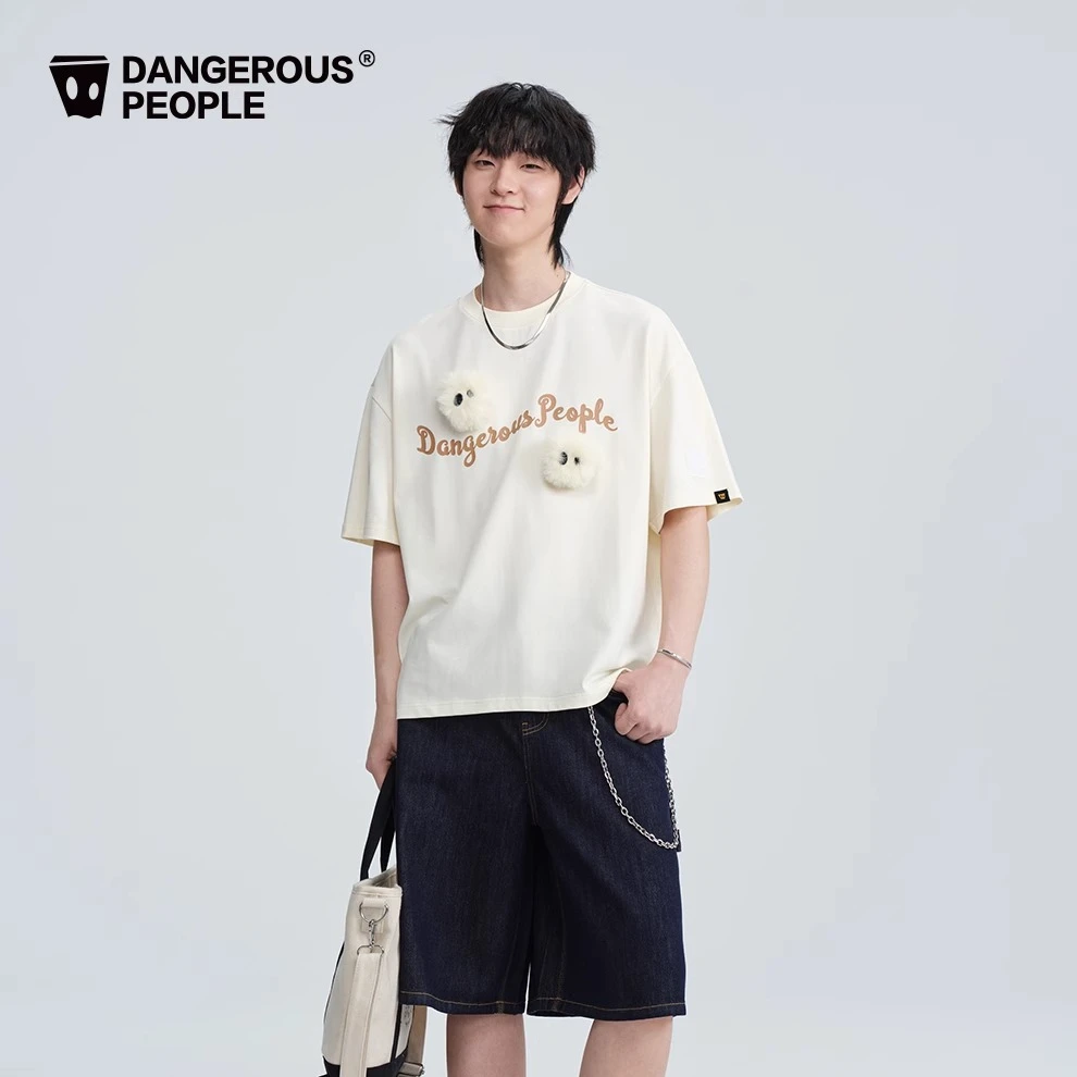 Dangerouspeople薛之谦dsp牛仔阔腿休闲百搭潮牌五分裤美式短裤
