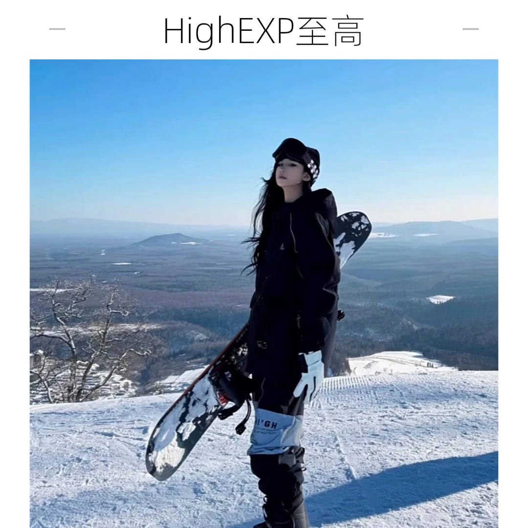 【黑武士】单双板通用雪服男女防水夹棉加厚外套T8消光摩卡13053