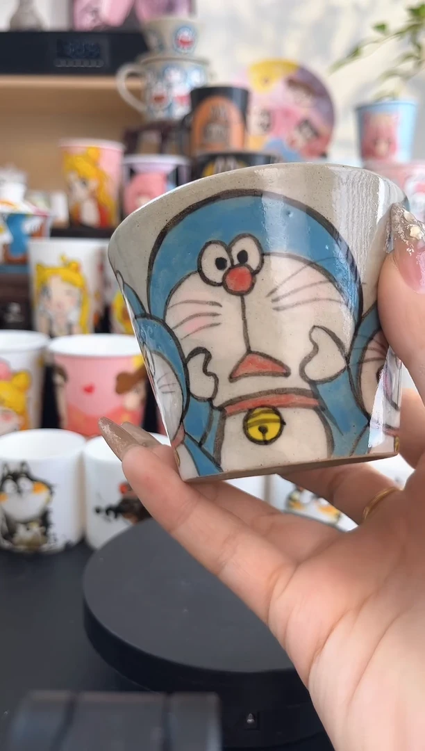 【闪购商品】摆件手工手绘陶瓷小杯杯