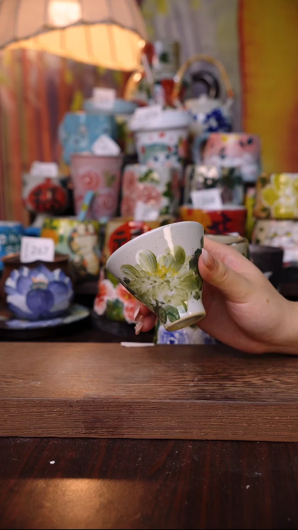 杯子陶泥垚手作 景德镇手工手绘陶瓷器物