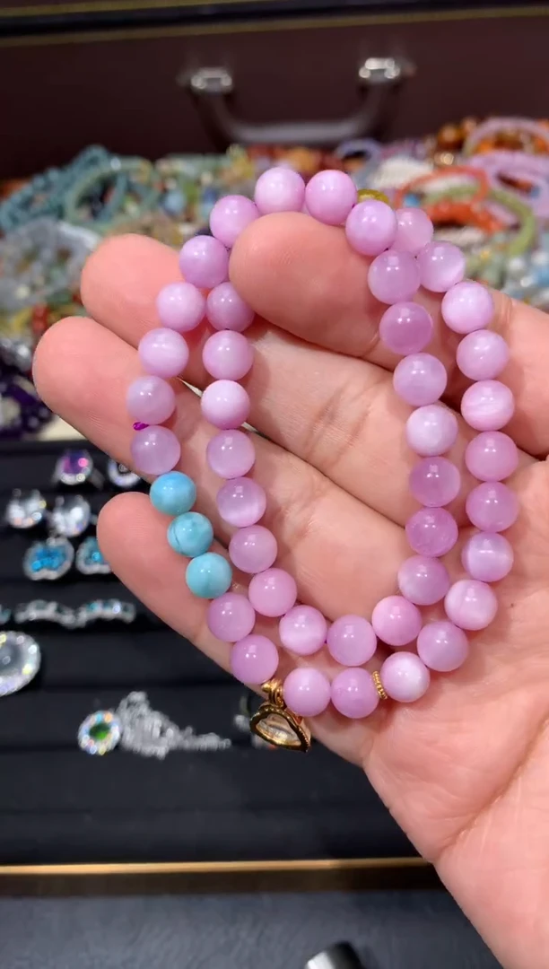 未镶嵌锂辉石手串P88【多样性发其一】