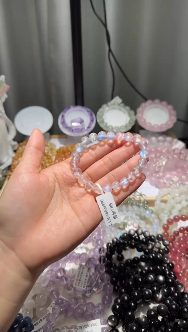 【闪购商品】月光石手链未镶嵌蓝月光9mm