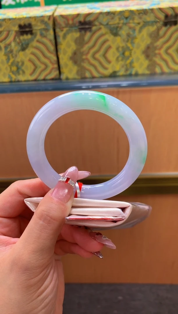 未镶嵌手镯翡翠-F53-圆条54.5