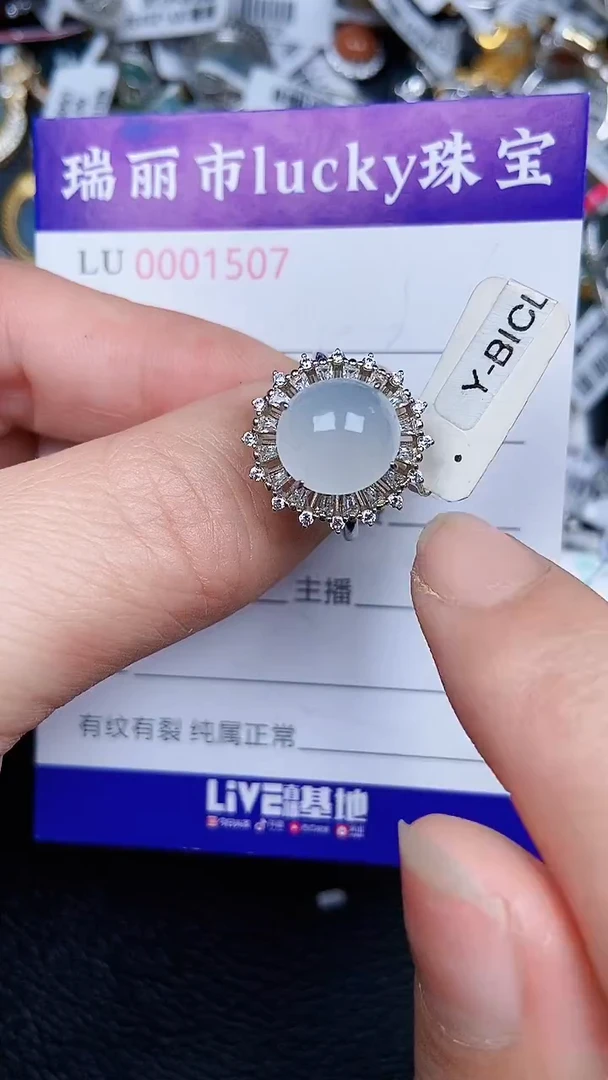 颈饰银S925镶嵌翡翠1507