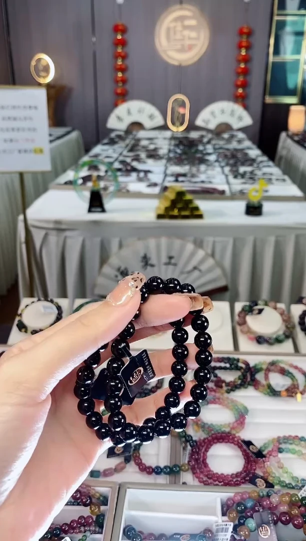 未镶嵌老矿碧玺单圈手串8mm+碧玺dan多样性发货一条