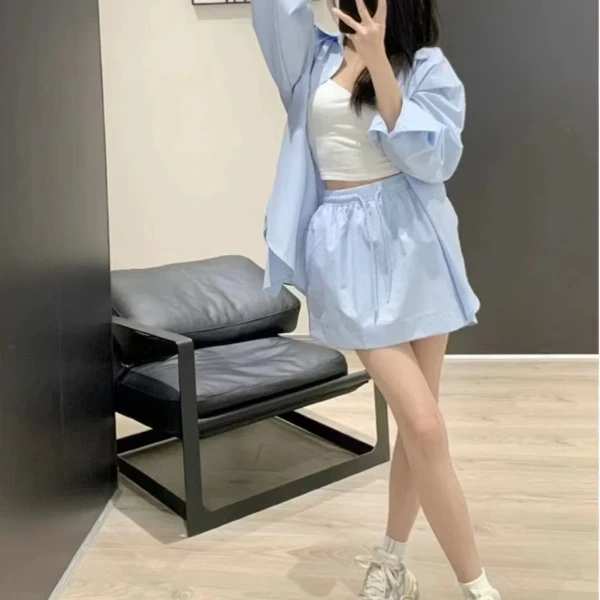 【无运费险】春季新款大码女装韩版休闲运动风上衣半身裙套装