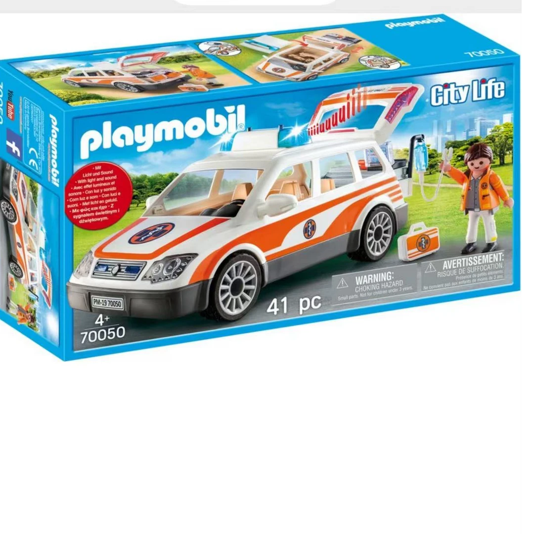 摩比世界 70050鸣笛急救车科学实验