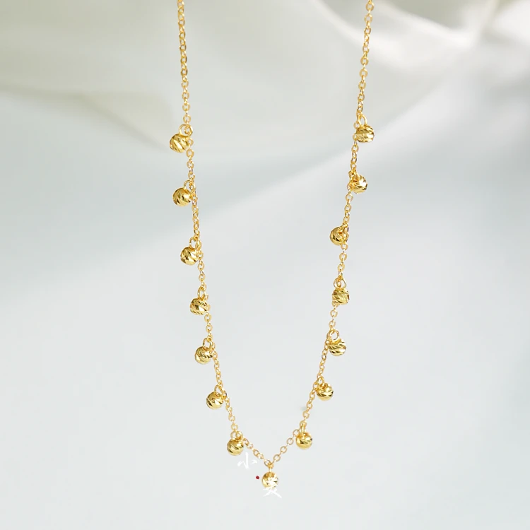 足金999硕果累累金珠项链 G80543