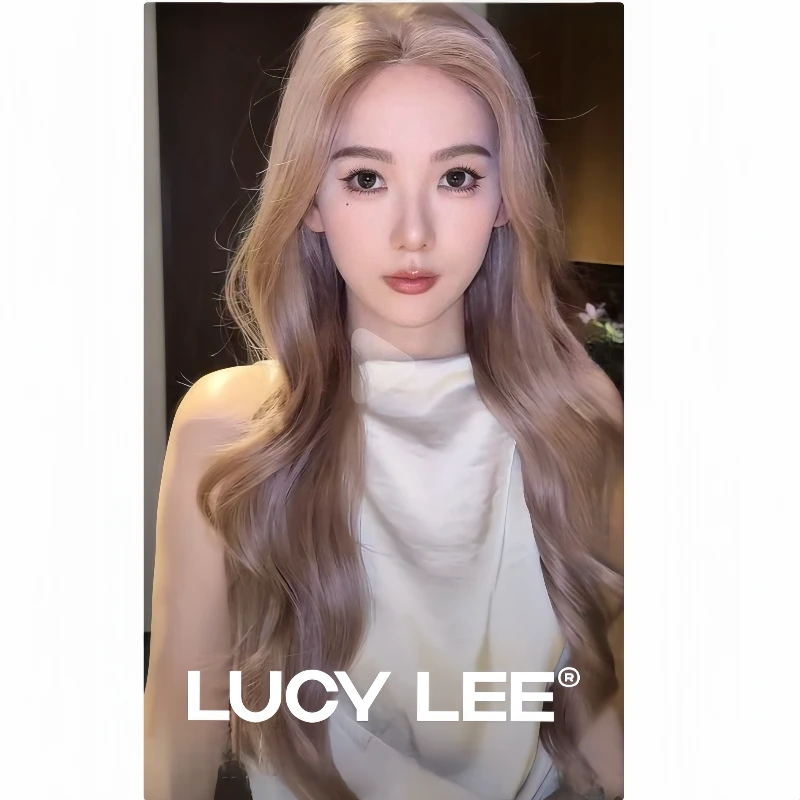 LUCYLEE【免戴发网免修剪假发-B612小玫瑰】精修奶茶粉色长发假发XT