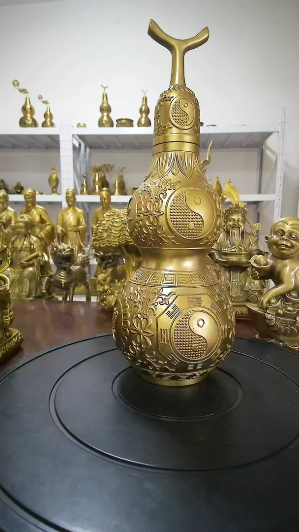 黄铜35厘米高葫芦