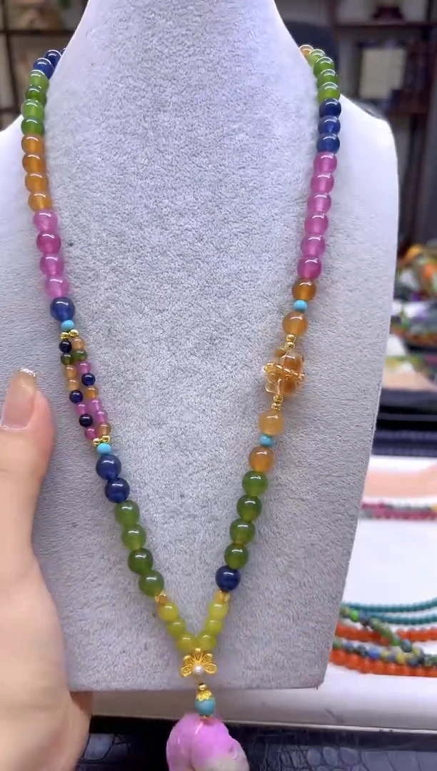 未镶嵌毛衣链碧玺DIY款M476