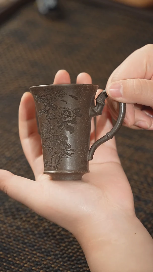 【闪购商品】紫砂茶杯福利紫砂花手把