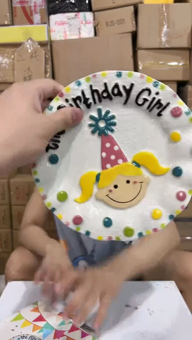 瓷片原盒B款女孩盘子