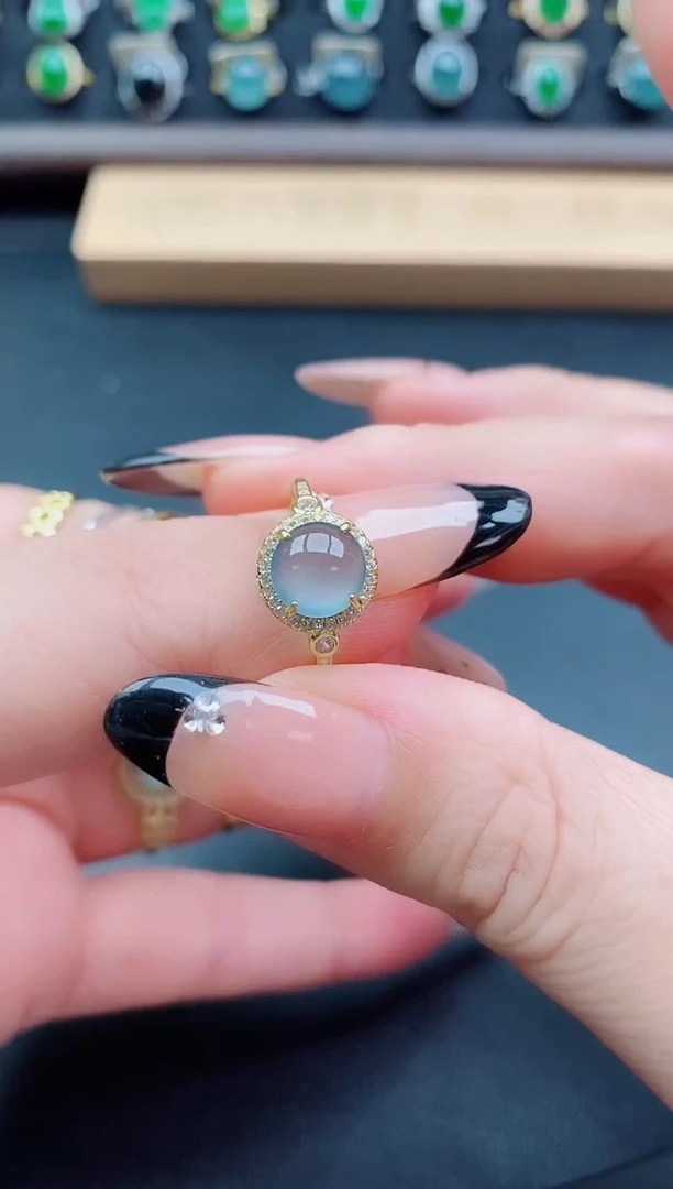 银S925镶嵌戒指翡翠2121