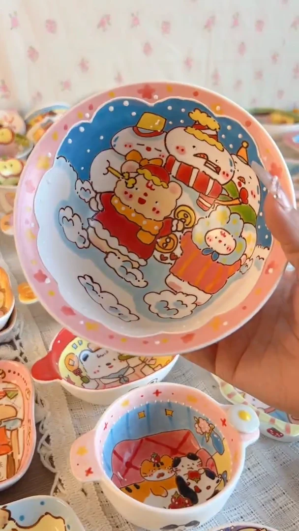 杯子陶景德镇手绘高温陶瓷微瑕处理