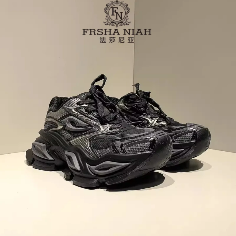 法莎尼亚新款老爹鞋透气运动鞋增高厚底休闲鞋春季潮流新款男鞋