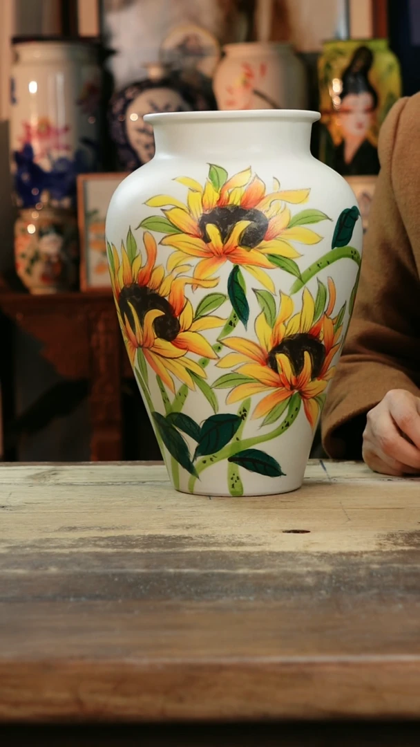 【闪购商品】瓷片景德镇纯手工釉下彩精品花瓶