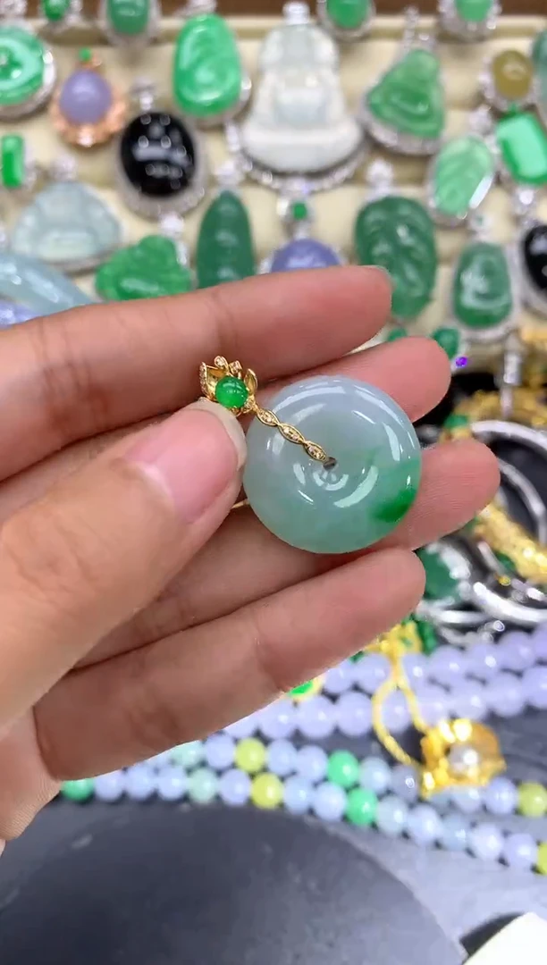 【闪购商品】翡翠颈饰18K金镶嵌246-中国好珍宝