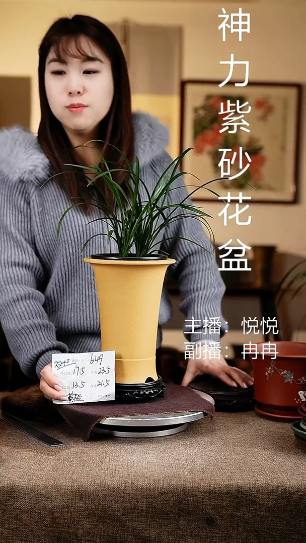 紫砂花盆花卉工艺649+s