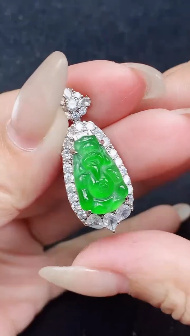 颈饰未镶嵌翡翠天然A货翡翠，保A保真