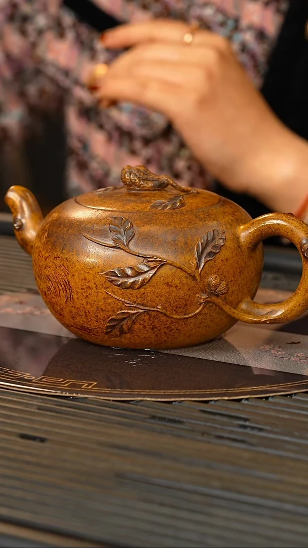 【闪购商品】紫砂茶壶CLQ 柴烧 佛手花器