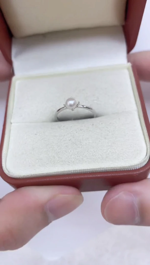 银S925镶嵌海水珍珠戒指