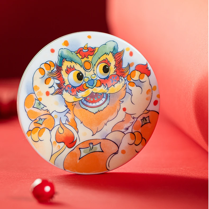 造辞【醒狮底托盖置】景德镇陶瓷 国潮 盖置 杯垫 摆件 家居装饰品