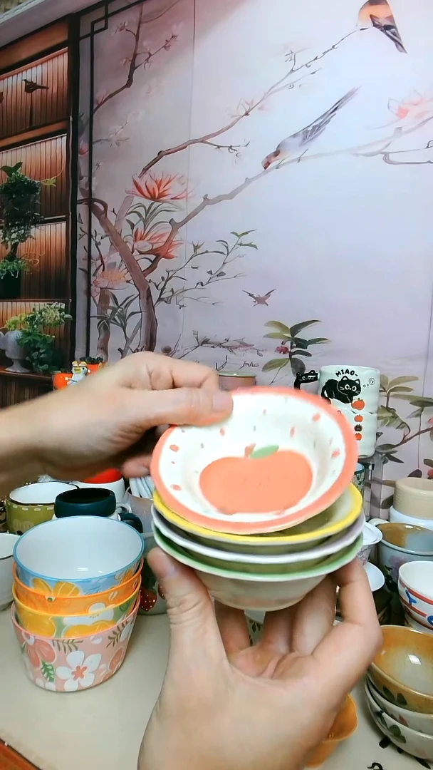 景德镇陶瓷水果酱料碟一套4个