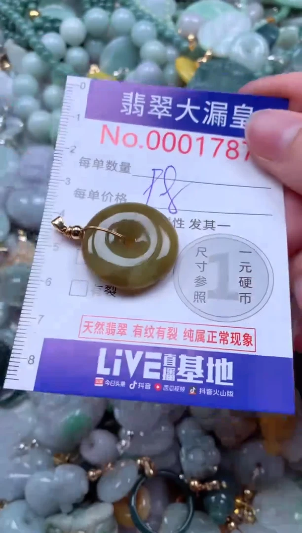翡翠未镶嵌吊坠(不含链)1787