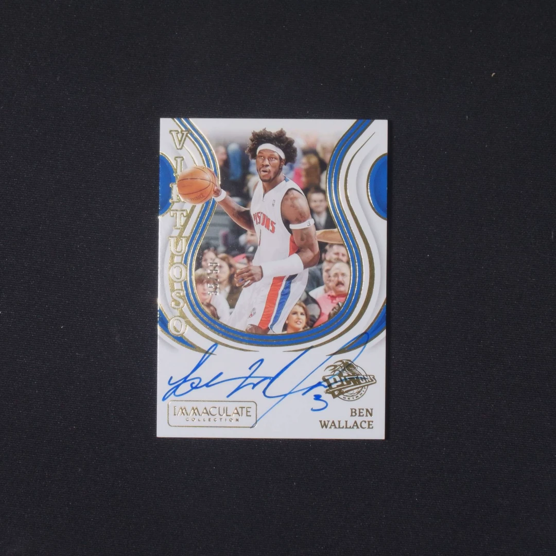 本华莱士 IMM 签字 99编 帕尼尼NBA国宝手提签字球星卡