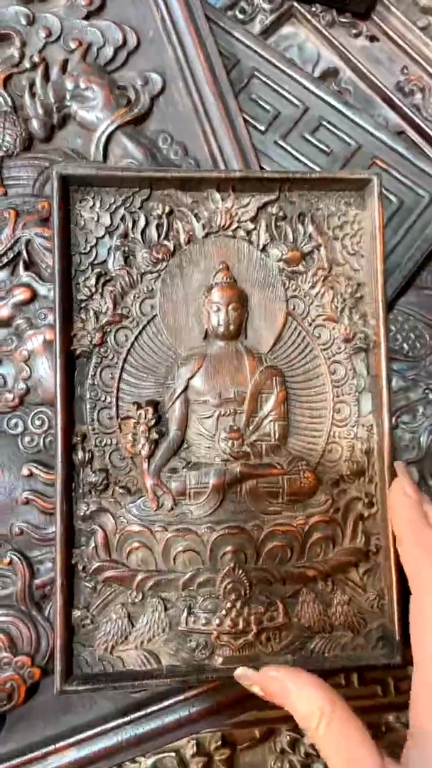 【闪购商品】木A紫檀雕刻一物一拍以直播间为准
