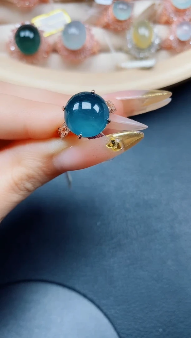 【闪购商品】翡翠戒指银S925镶嵌翡翠