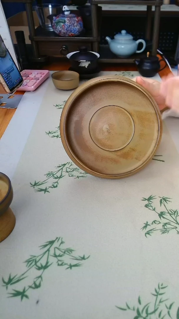 松烟系列 裸烧 壶承 直径17cm